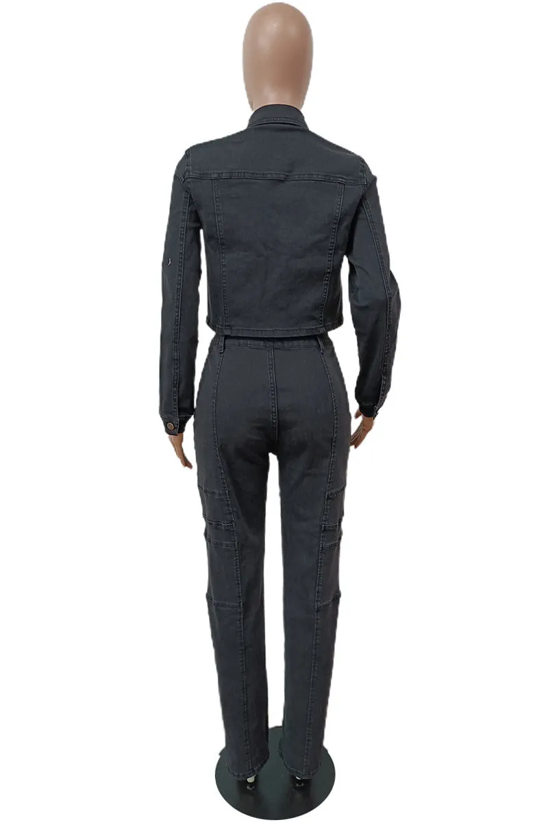 UG0252 Denim Shirt and Jeans Set