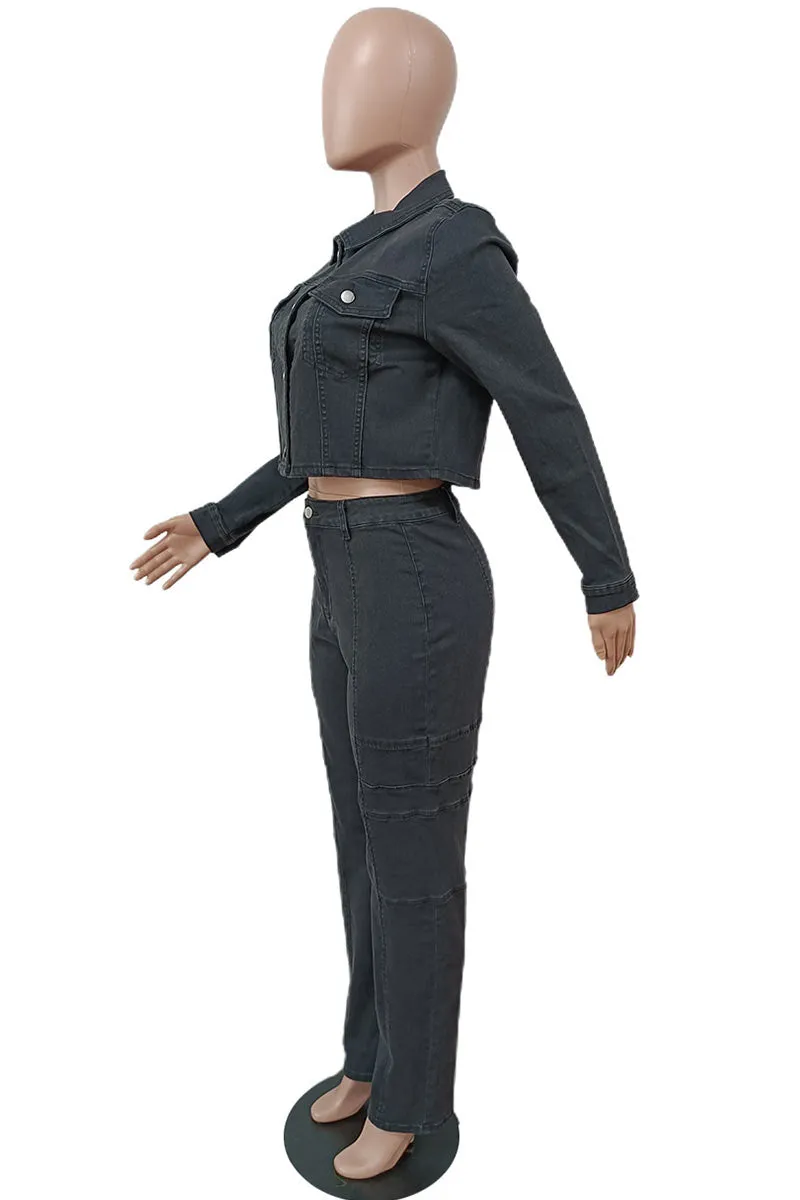 UG0252 Denim Shirt and Jeans Set
