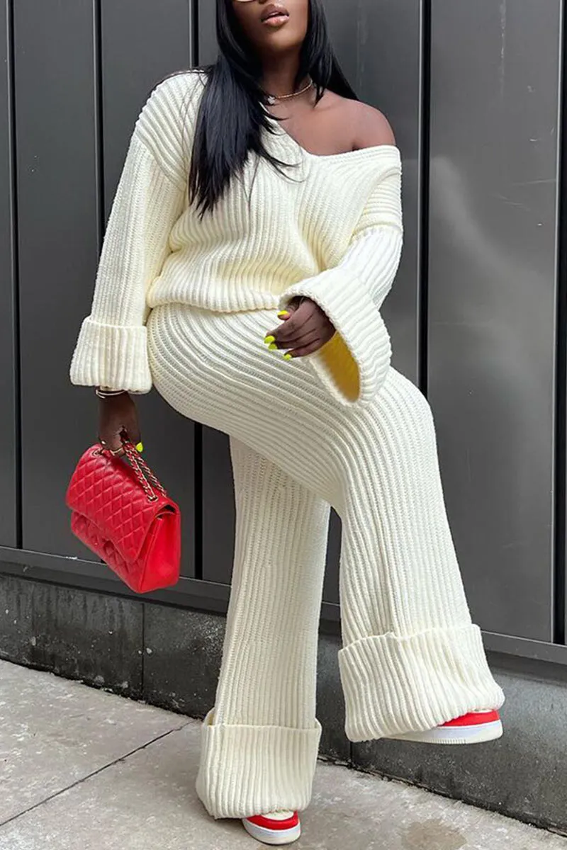 UI0193 Knitted Shirt and Pants Set
