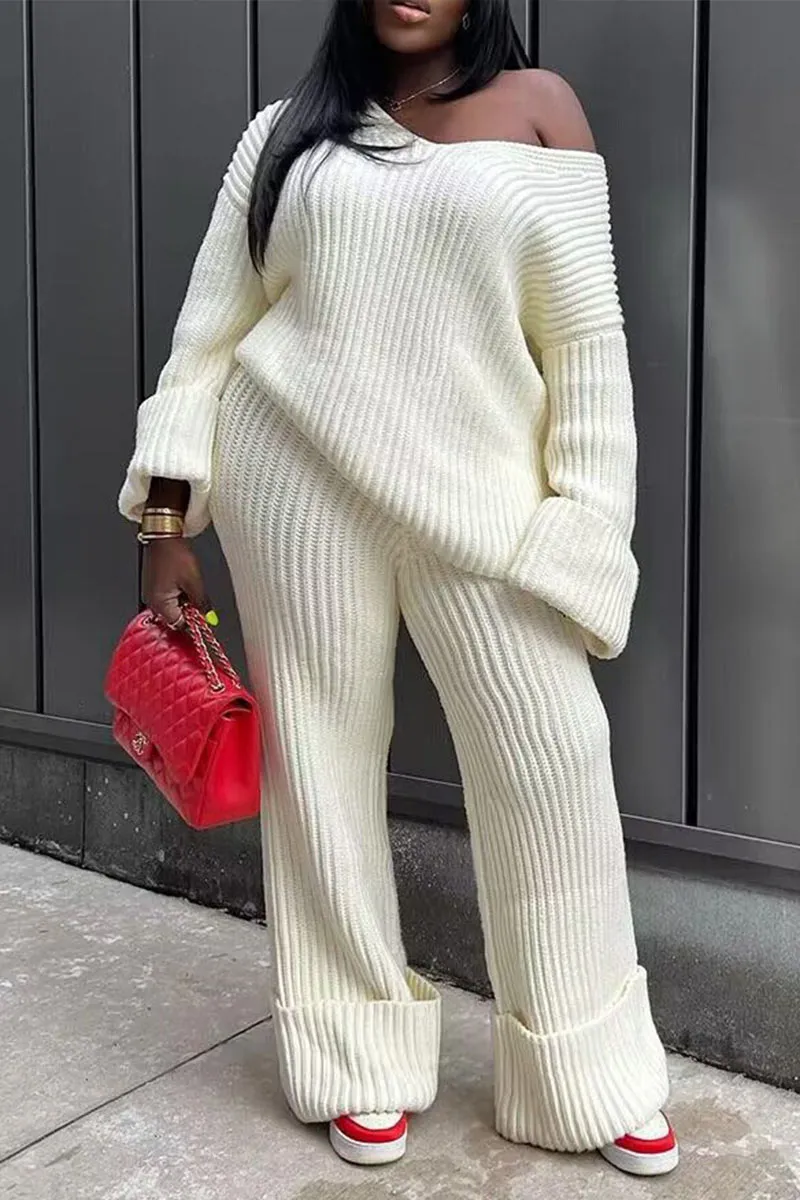 UI0193 Knitted Shirt and Pants Set