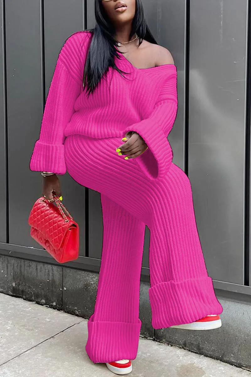 UI0193 Knitted Shirt and Pants Set