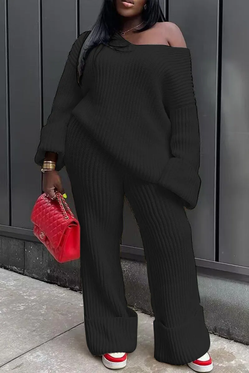 UI0193 Knitted Shirt and Pants Set