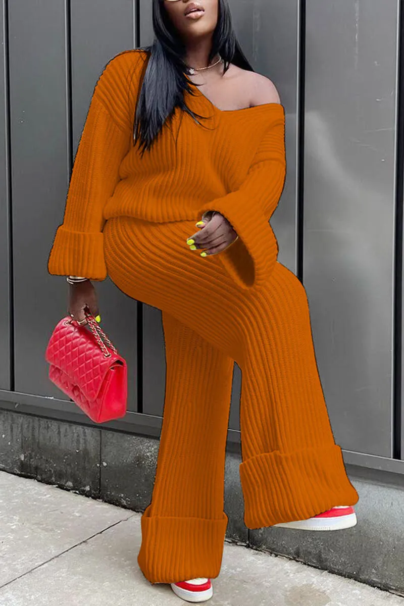 UI0193 Knitted Shirt and Pants Set
