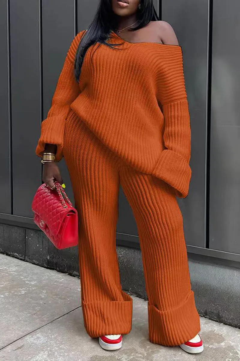UI0193 Knitted Shirt and Pants Set