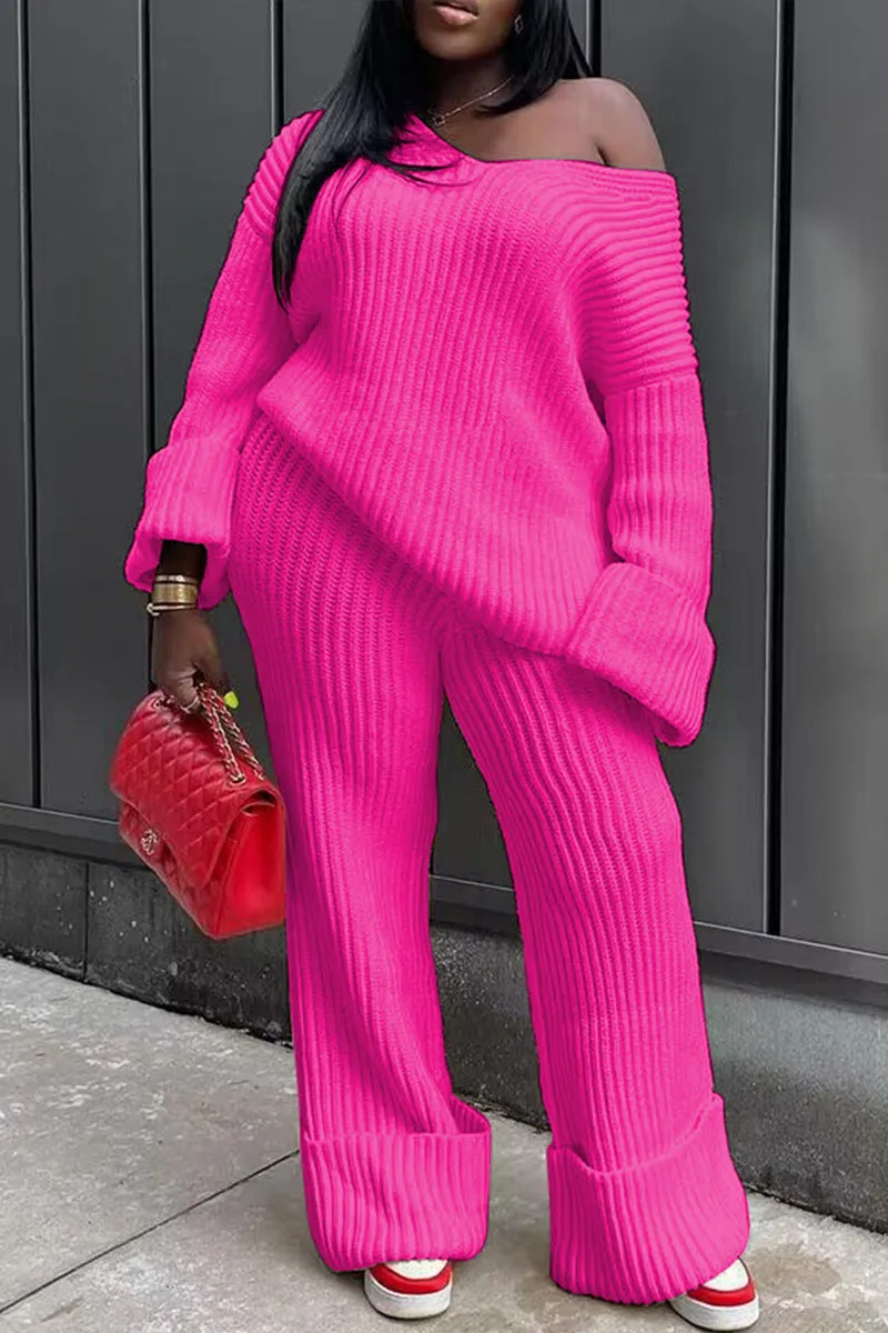 UI0193 Knitted Shirt and Pants Set