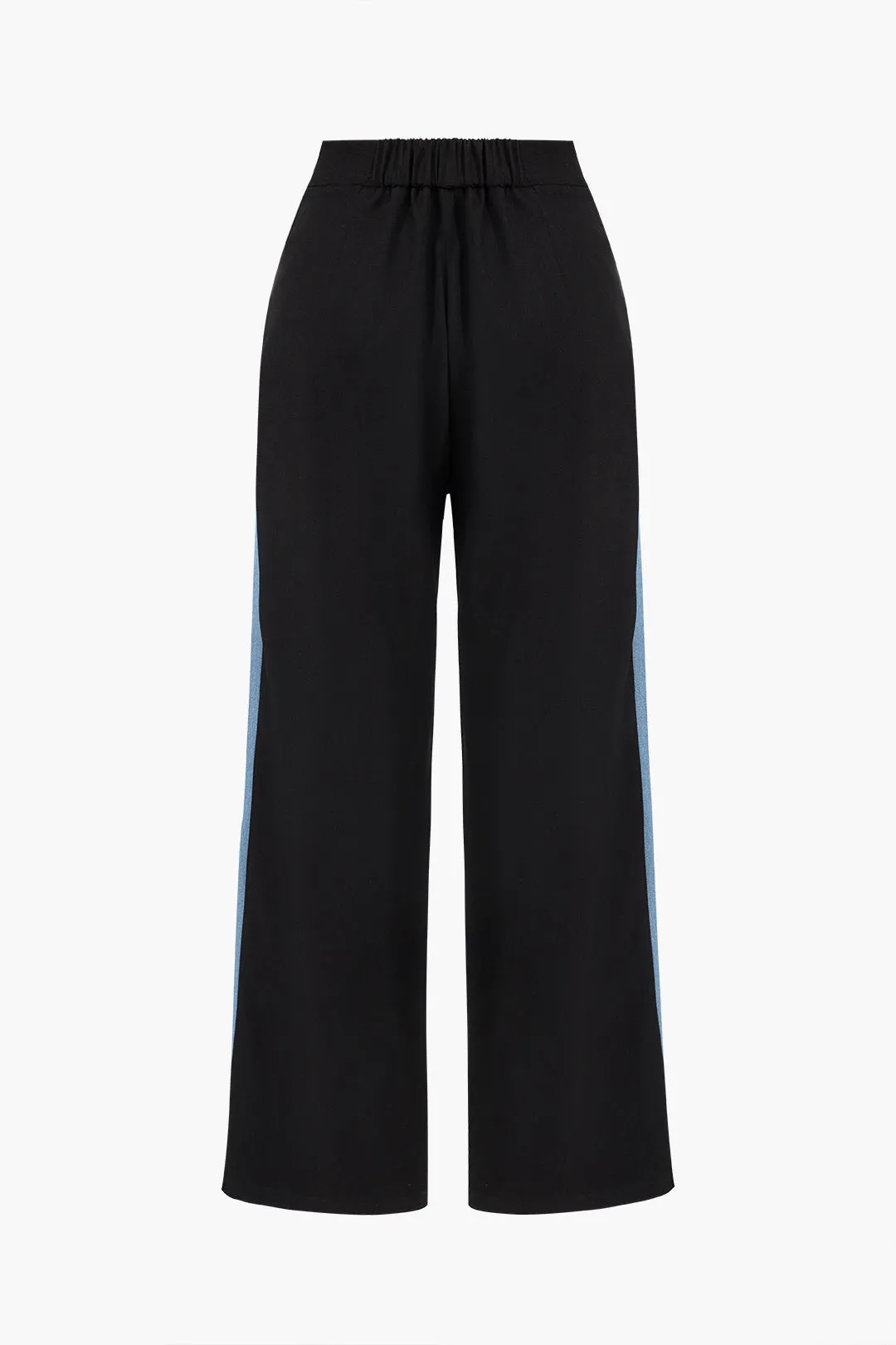 Verena - Contemporary Patchwork Pattern Woman's Wide Leg Trousers