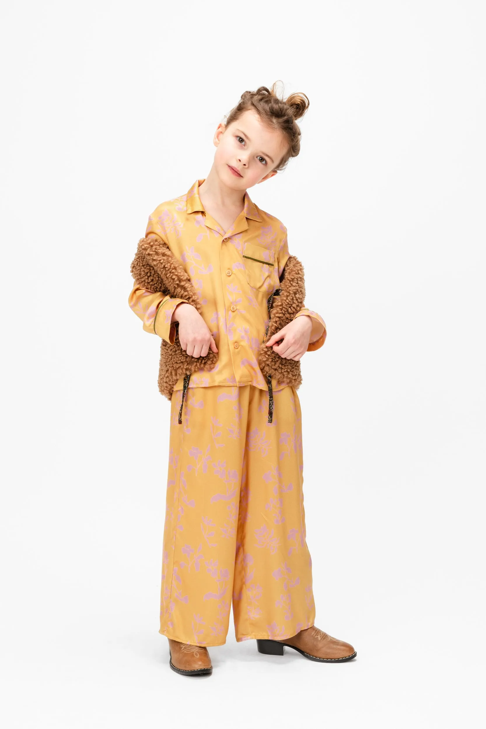 Viscose PJ Pants Calendula, Yellow