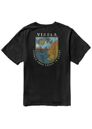 VISSLA COASTLINER ORGANIC BLEND SS TEE - BLACK