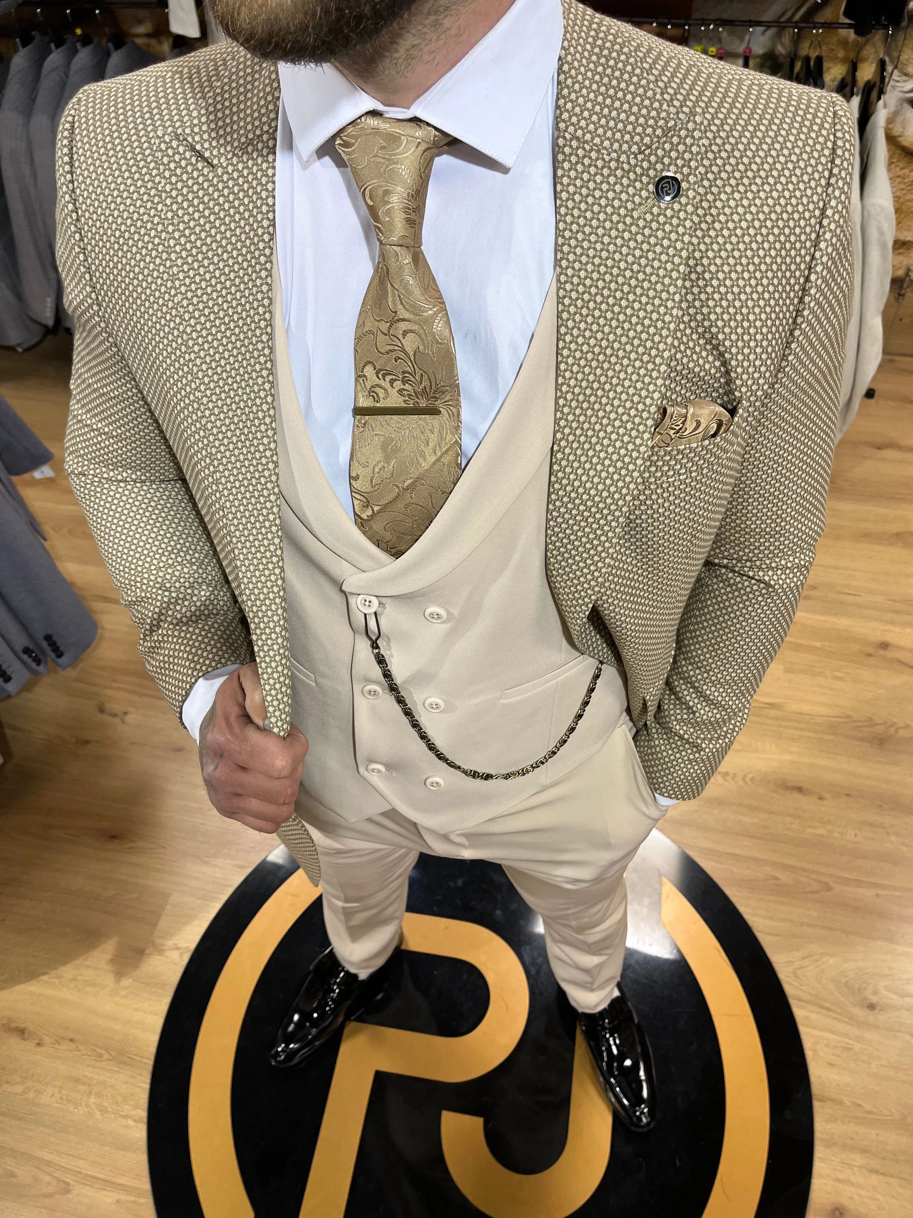 Warhol - Beige/Cream 3 Piece Suit