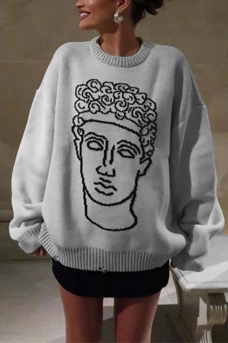 WG0400 Graphic Pullover Sweater