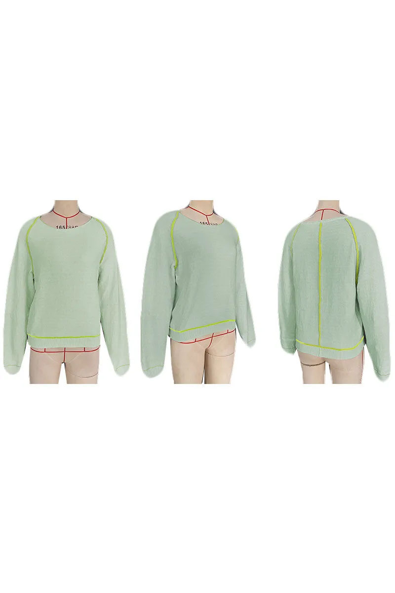 WG619 Long Sleeve Loose Sweater
