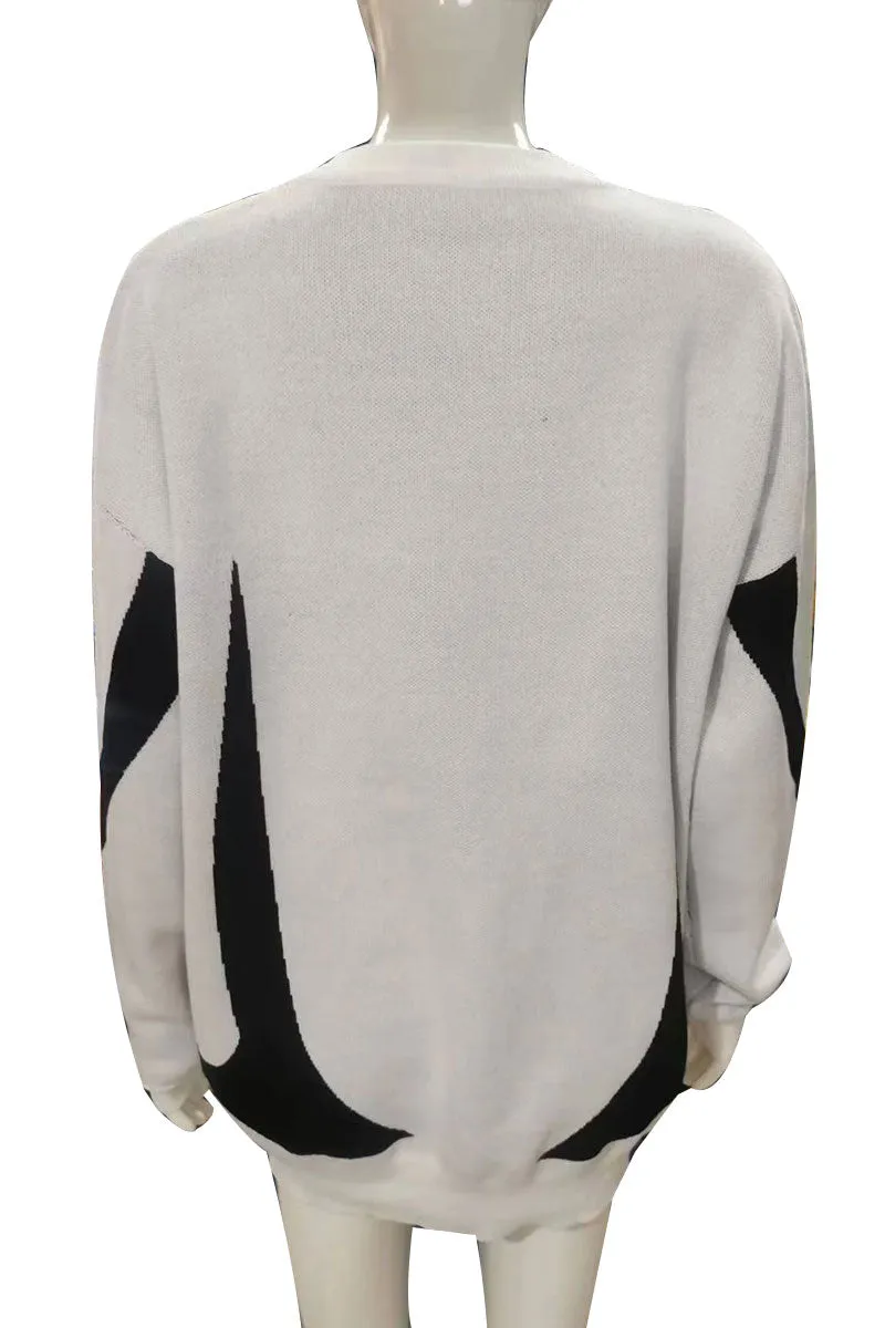 WG763 Long Sleeve Loose Sweater