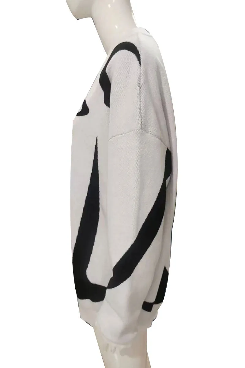 WG763 Long Sleeve Loose Sweater