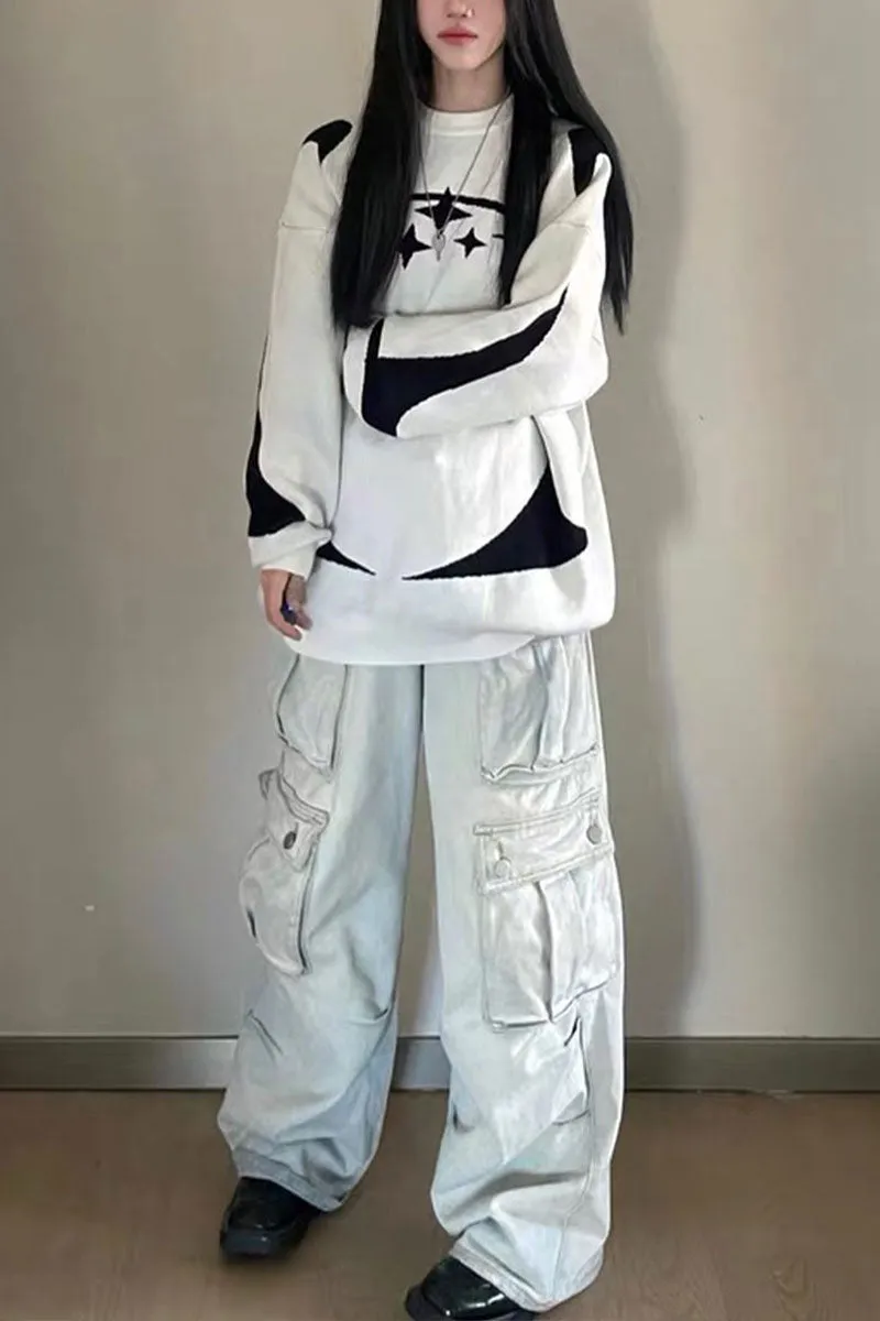 WG763 Long Sleeve Loose Sweater