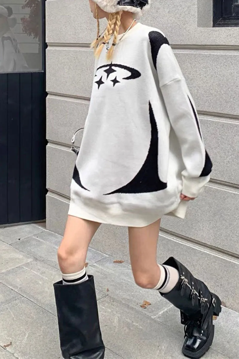 WG763 Long Sleeve Loose Sweater