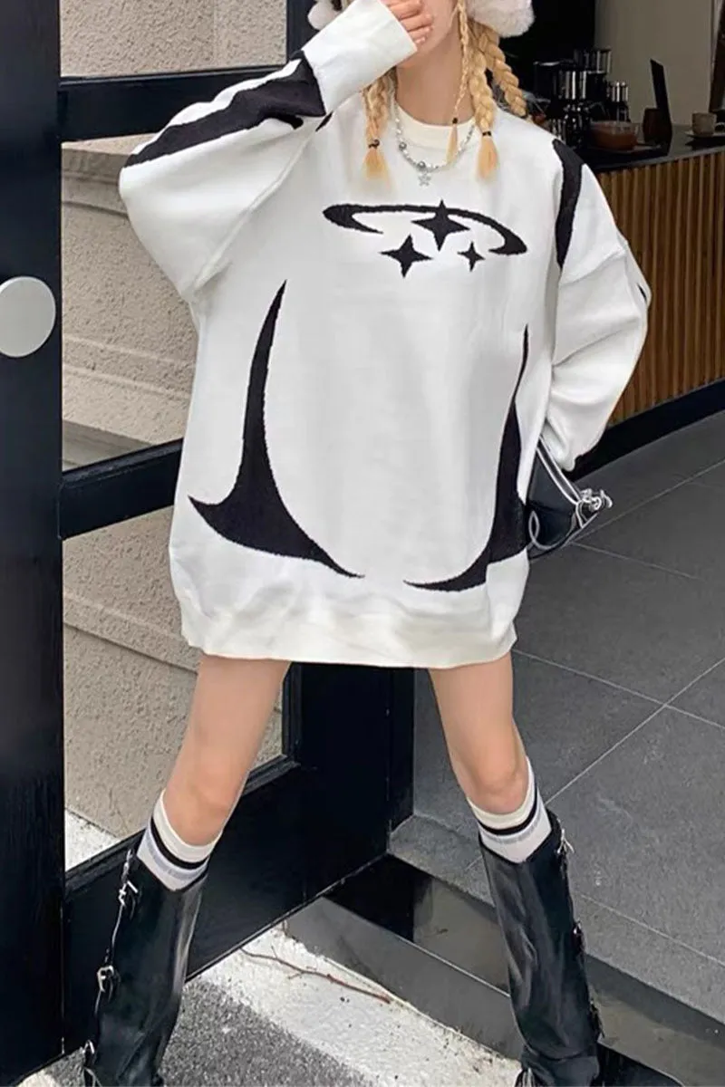 WG763 Long Sleeve Loose Sweater