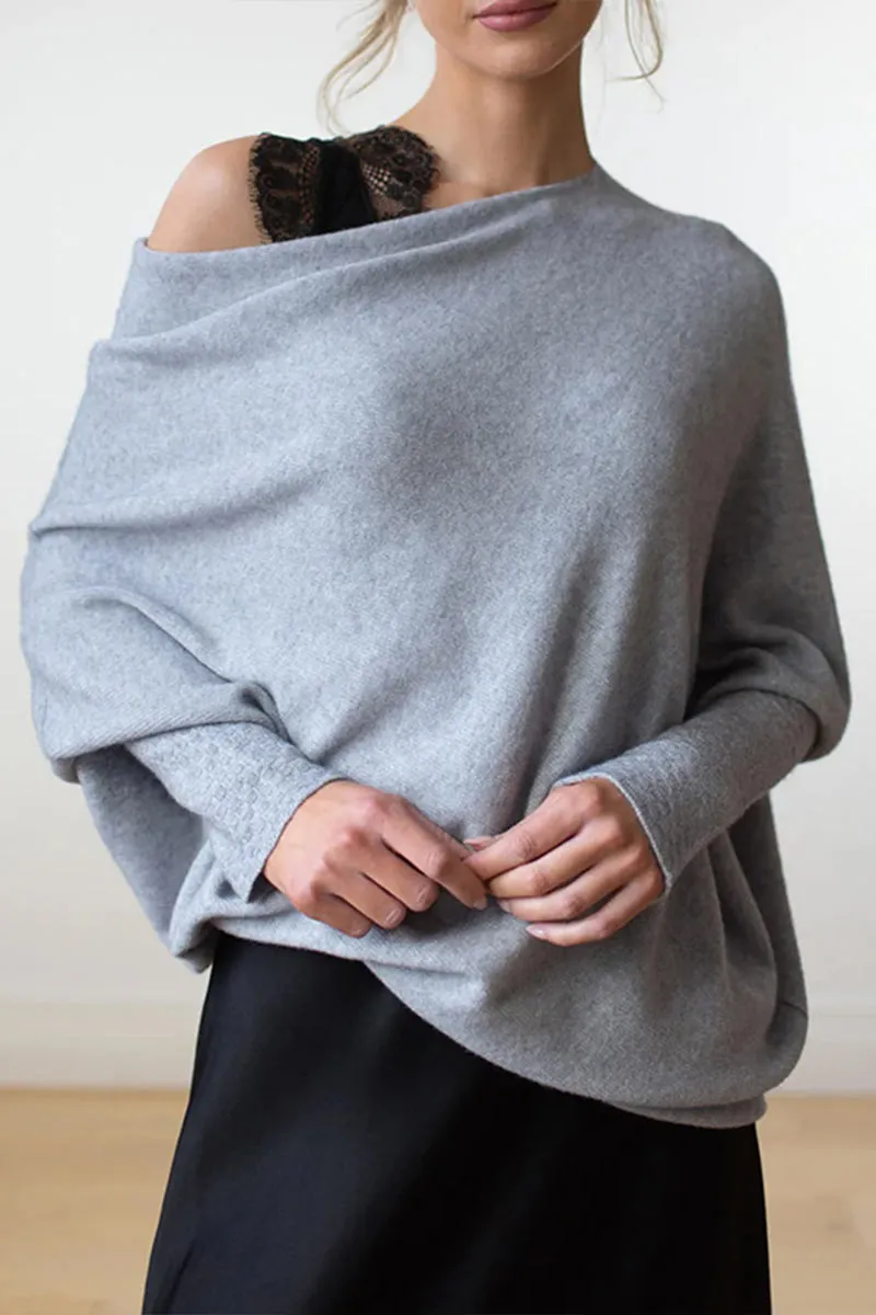 WH0256 Off Shoulder Fashion Sweater