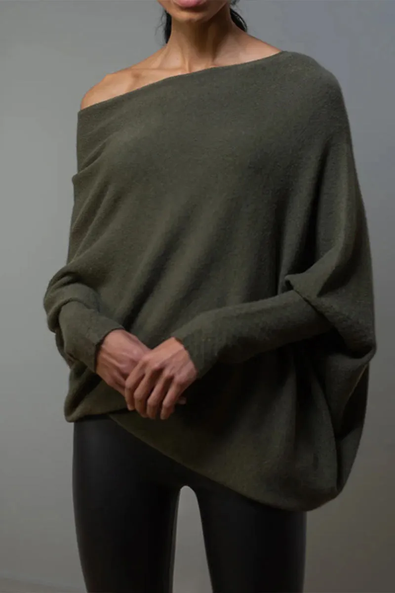 WH0256 Off Shoulder Fashion Sweater