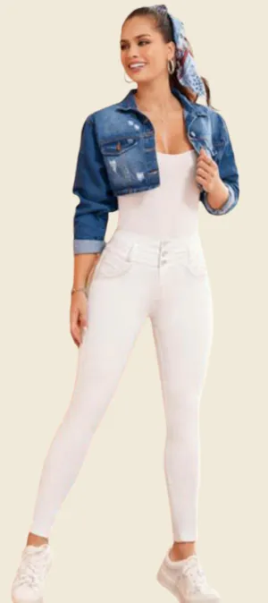 White Stretch Pants