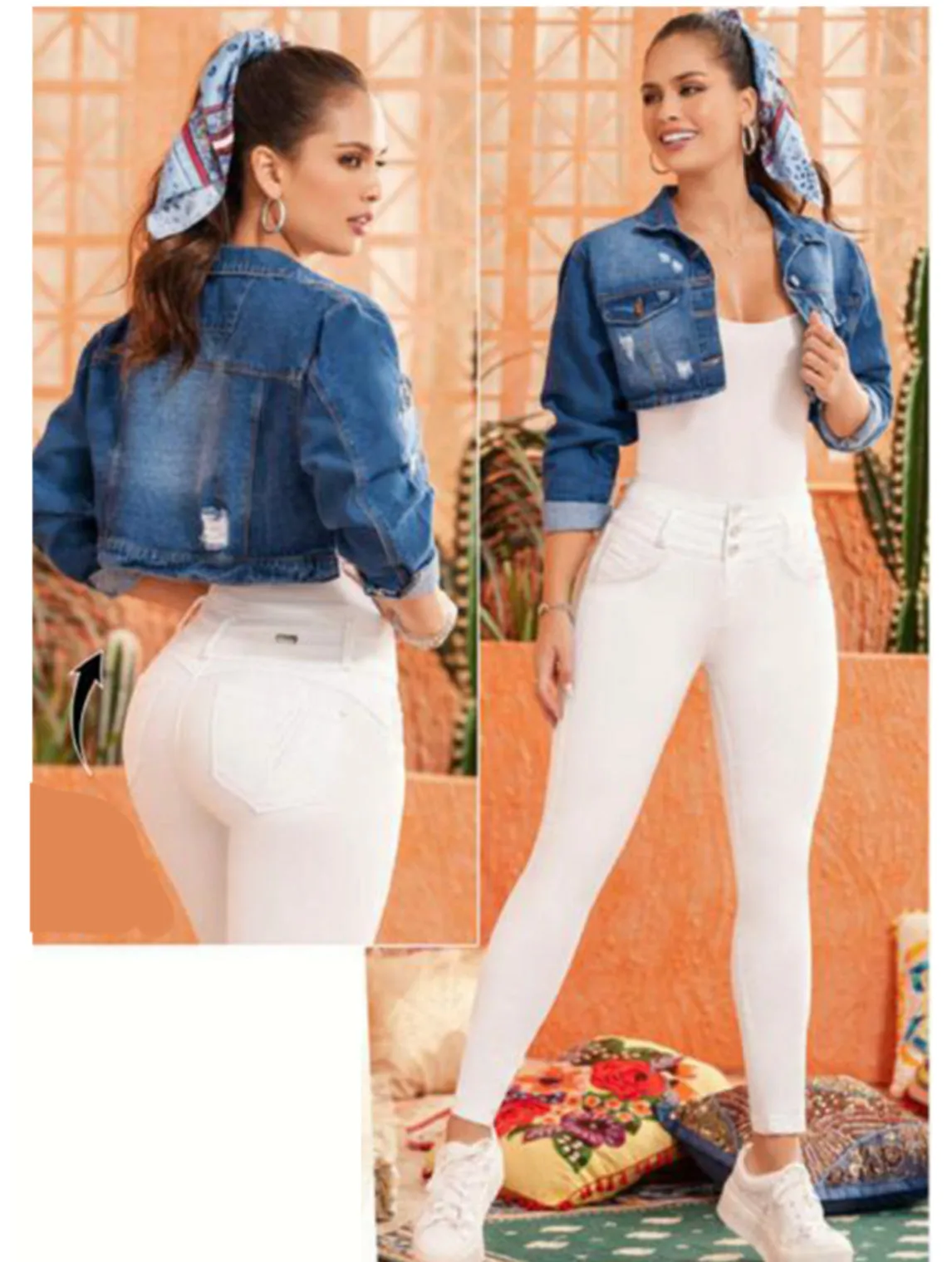 White Stretch Pants