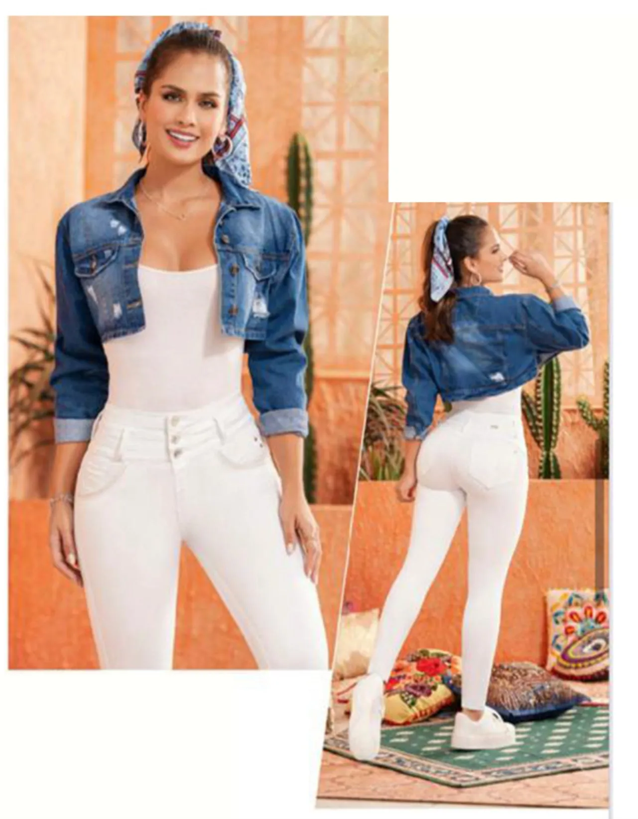 White Stretch Pants