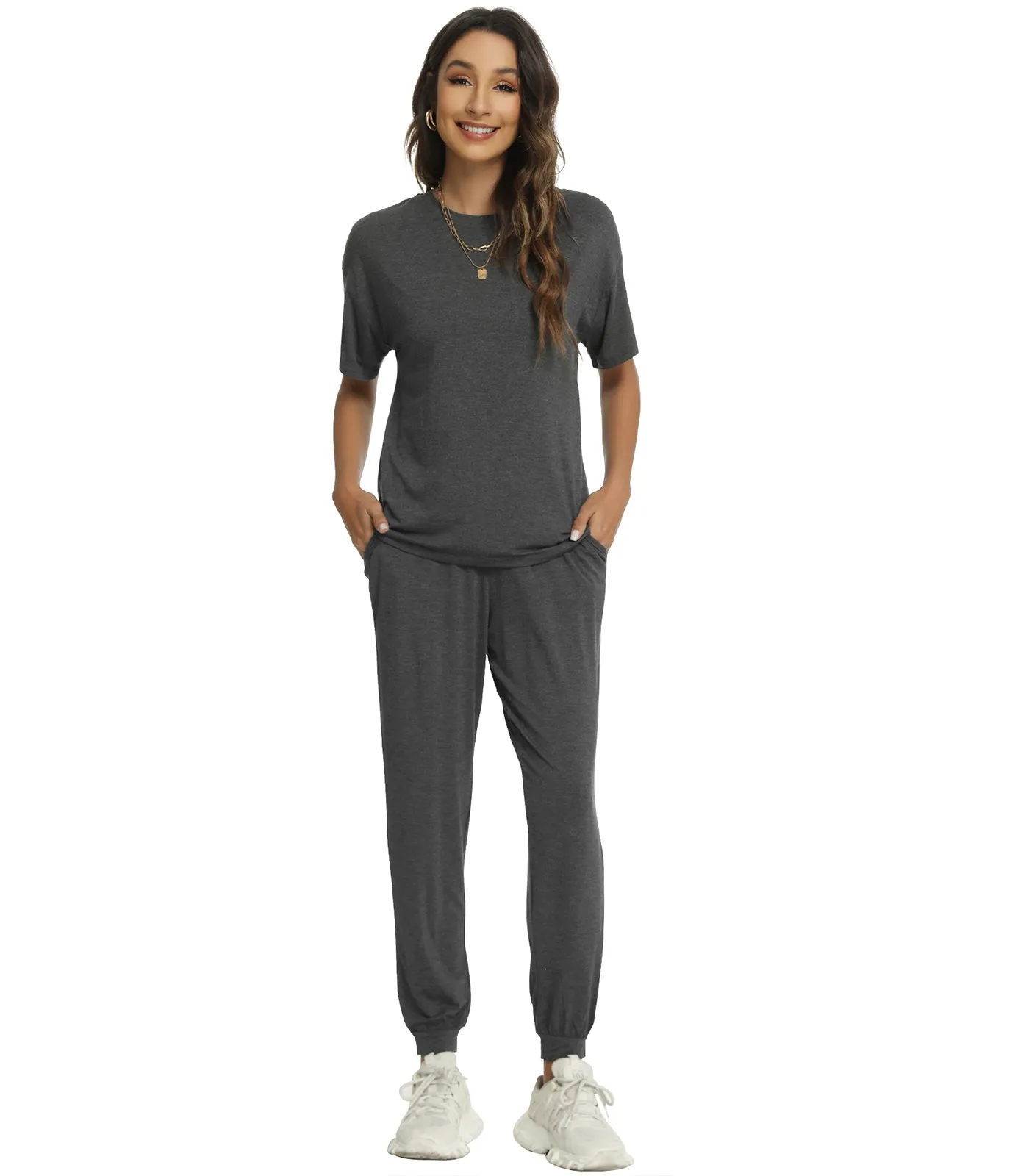 WiWi Womens Bamboo Two Piece Outfits Sets