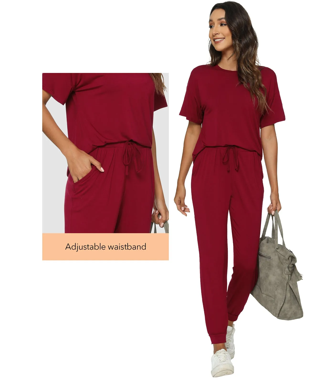 WiWi Womens Bamboo Two Piece Outfits Sets