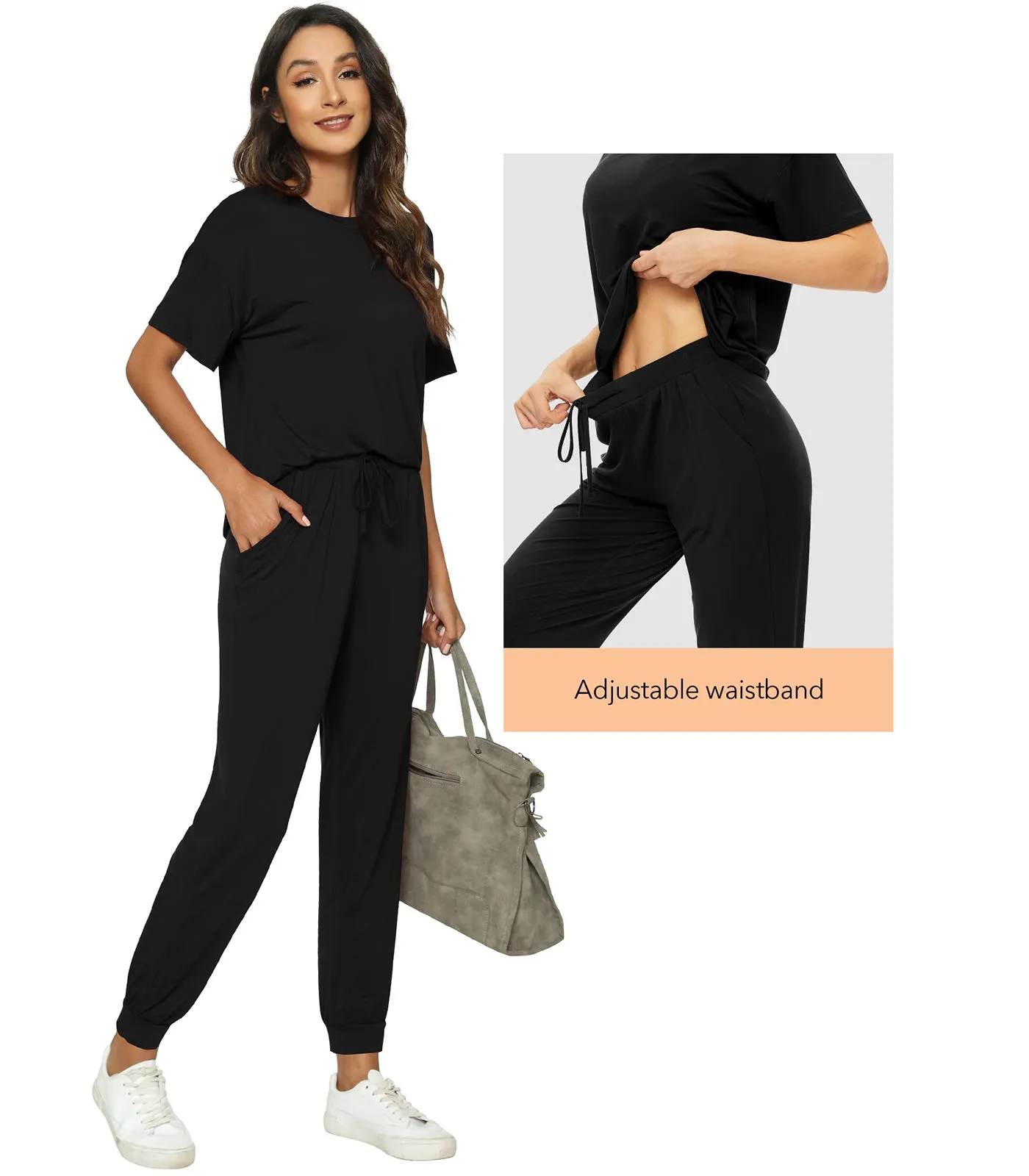 WiWi Womens Bamboo Two Piece Outfits Sets