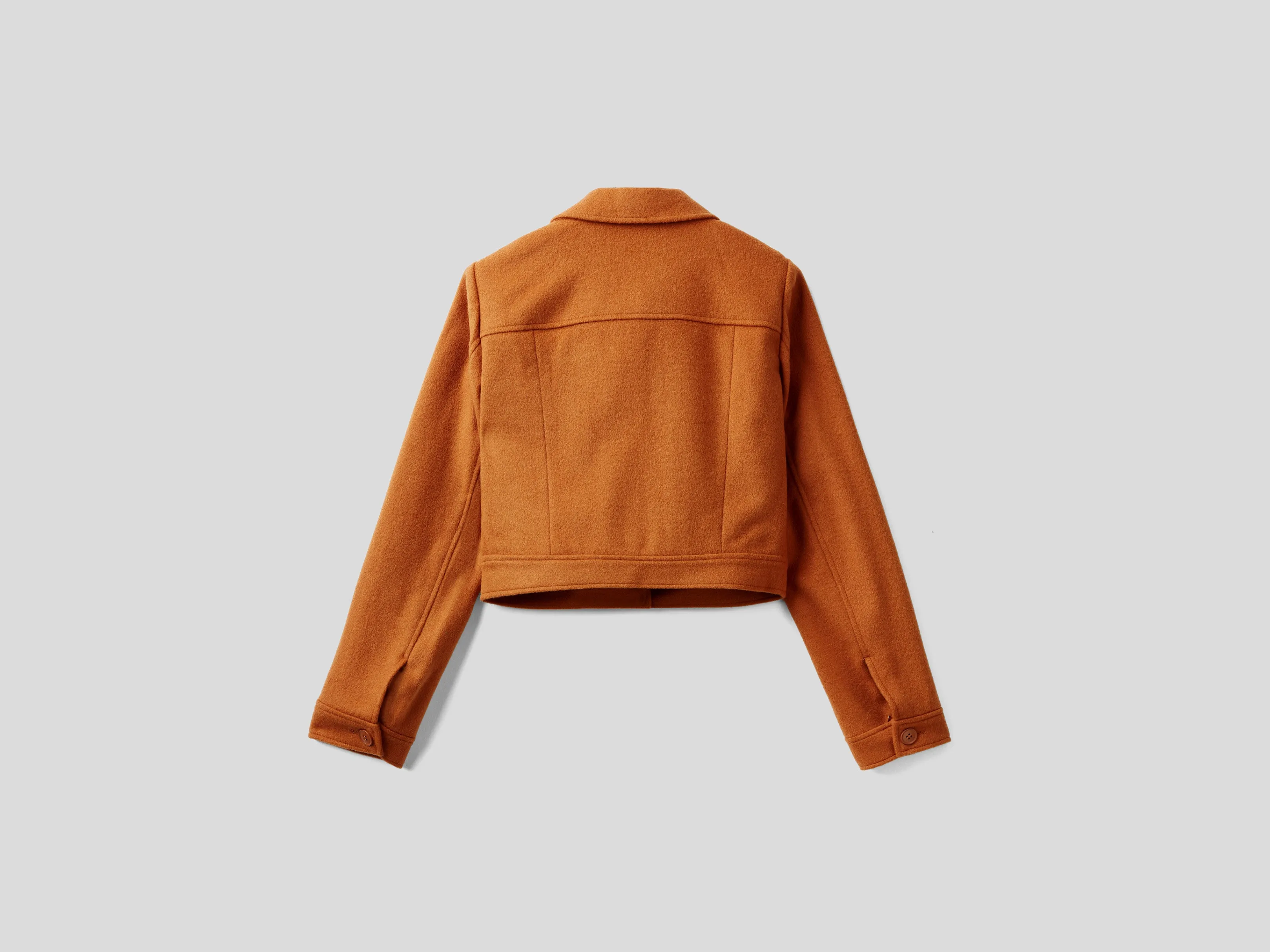 Womens Chest Pocket Style Collared Short Jacket