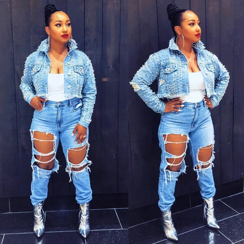Women's Short Denim Jacket.