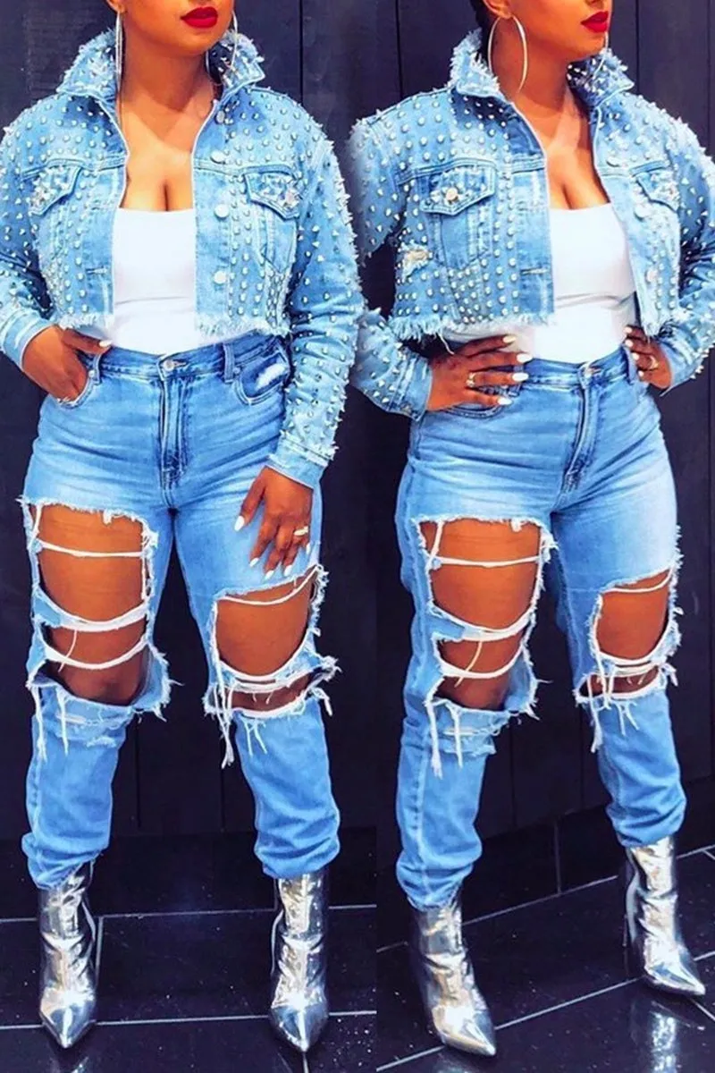 Women's Short Denim Jacket.