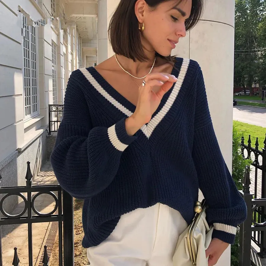 women's sweater long sleeve sweaters & cardigans patchwork casual color block