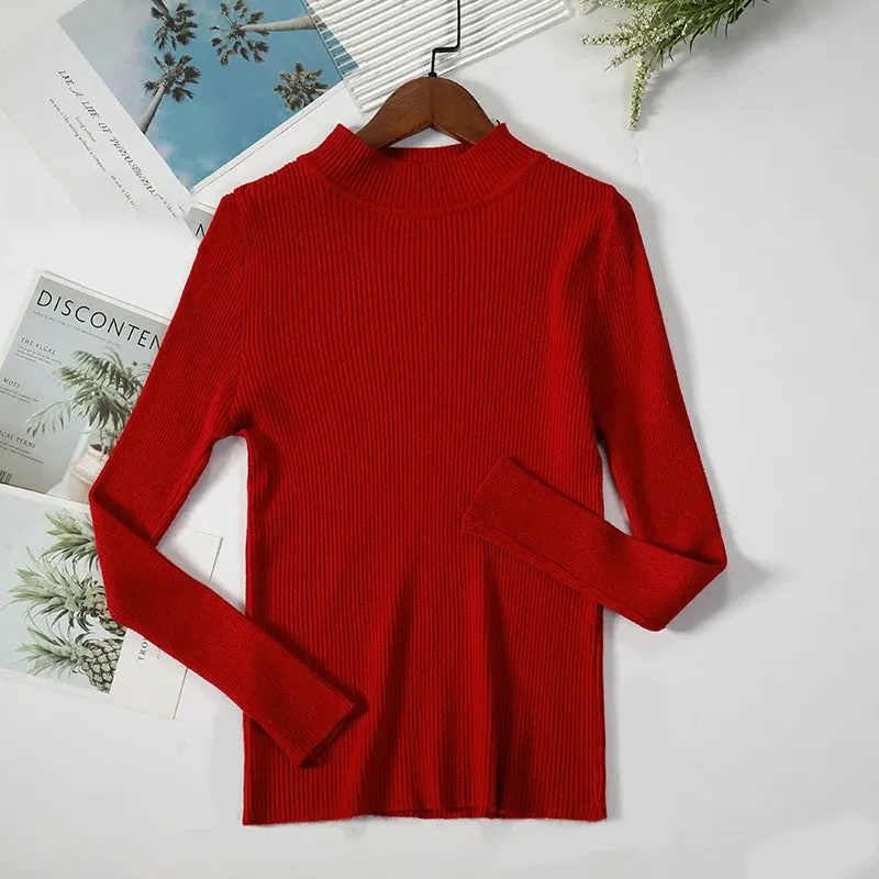 Women's Turtleneck Knitted Cashmere Soft Pullover Sweater