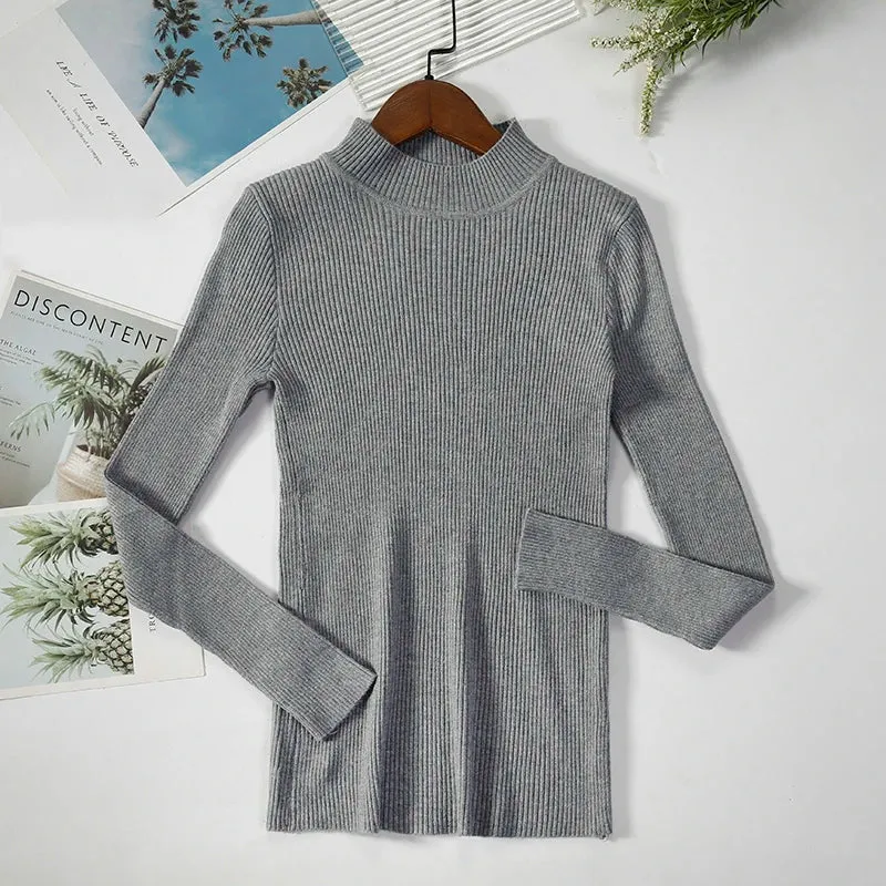 Women's Turtleneck Knitted Cashmere Soft Pullover Sweater