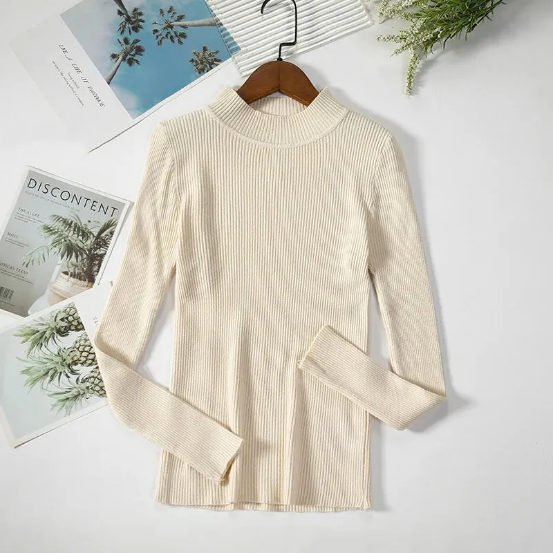 Women's Turtleneck Knitted Cashmere Soft Pullover Sweater