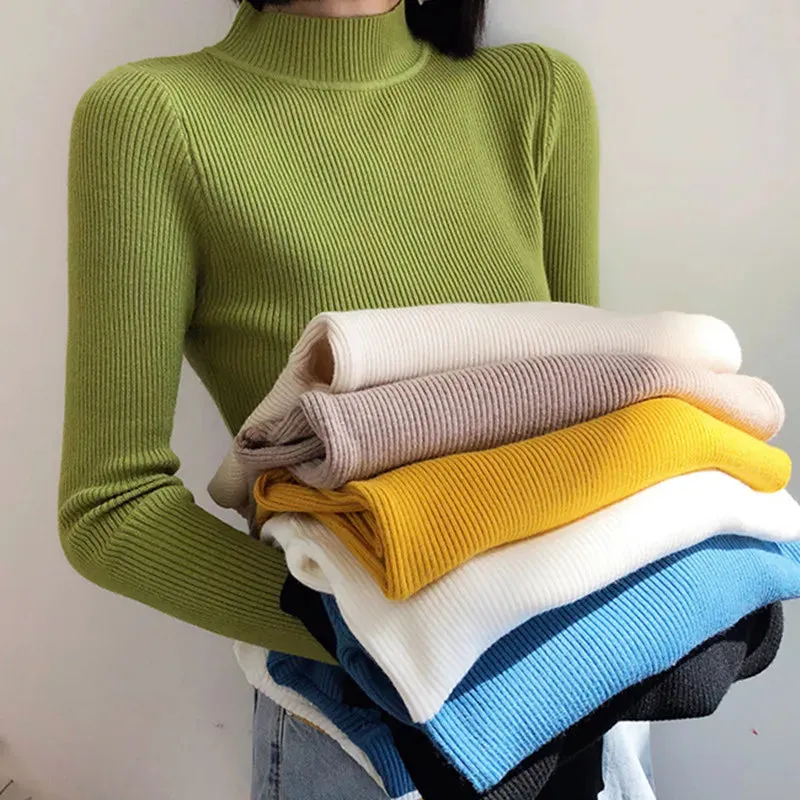 Women's Turtleneck Knitted Cashmere Soft Pullover Sweater