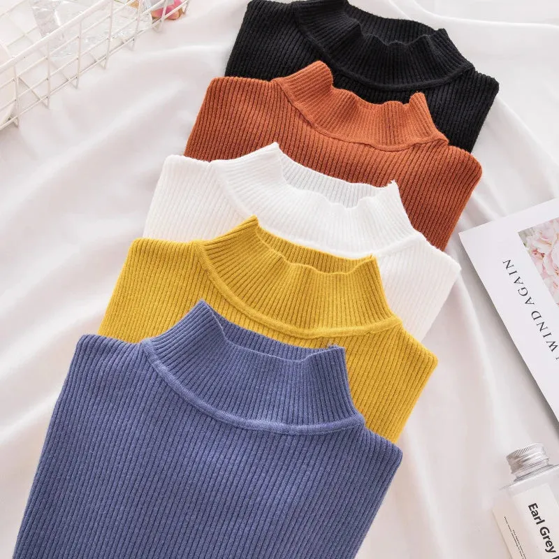 Women's Turtleneck Knitted Cashmere Soft Pullover Sweater