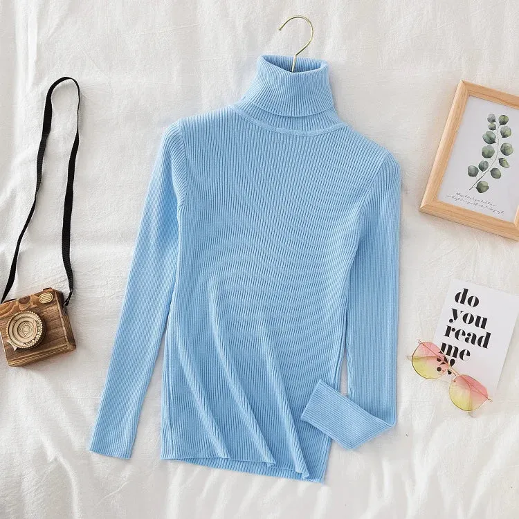 Women's Turtleneck Knitted Cashmere Soft Pullover Sweater
