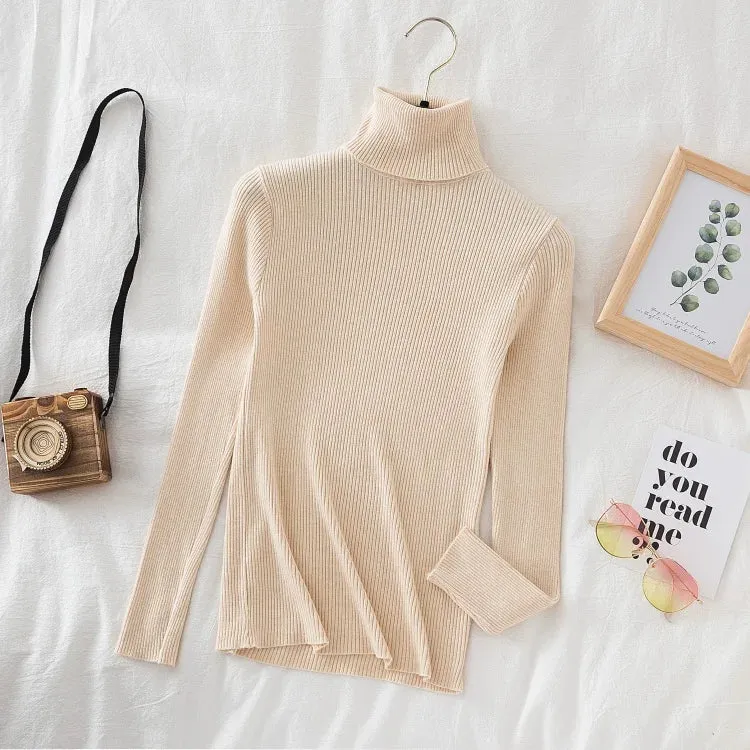 Women's Turtleneck Knitted Cashmere Soft Pullover Sweater