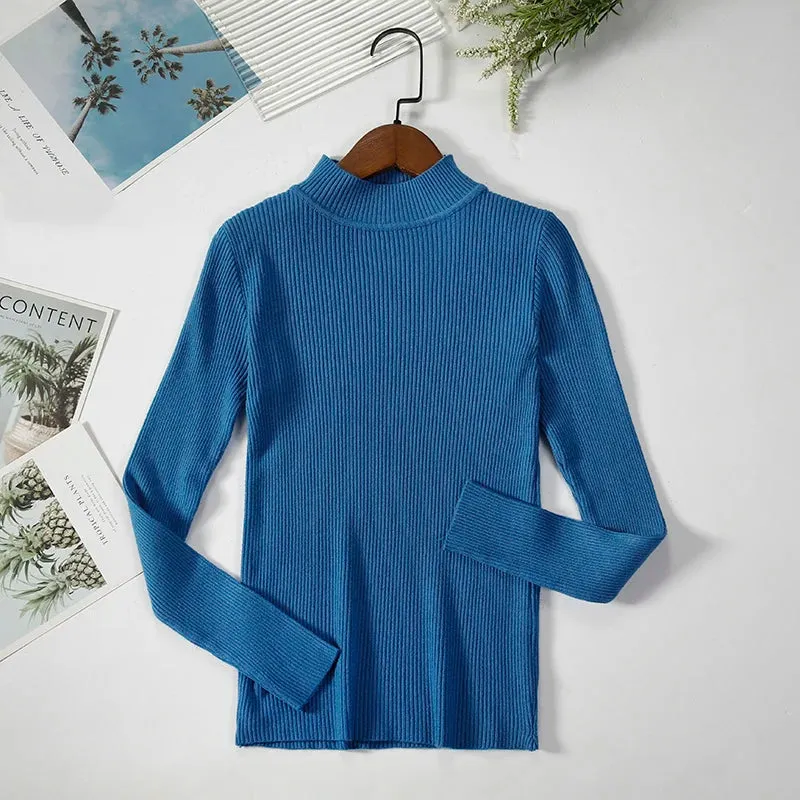 Women's Turtleneck Knitted Cashmere Soft Pullover Sweater
