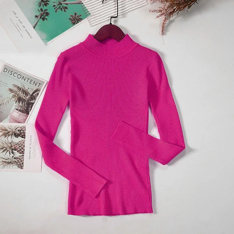 Women's Turtleneck Knitted Cashmere Soft Pullover Sweater