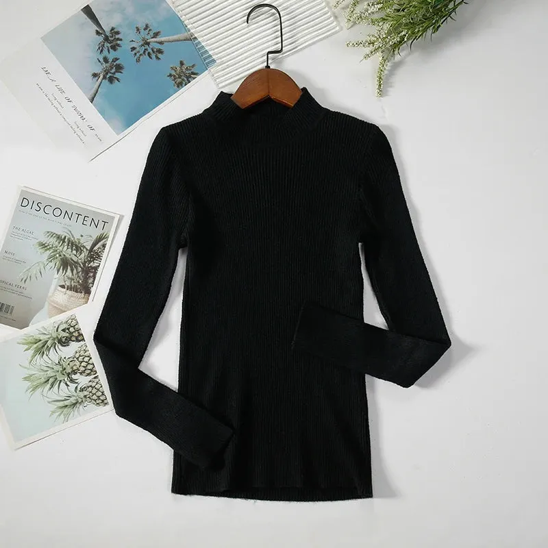 Women's Turtleneck Knitted Cashmere Soft Pullover Sweater