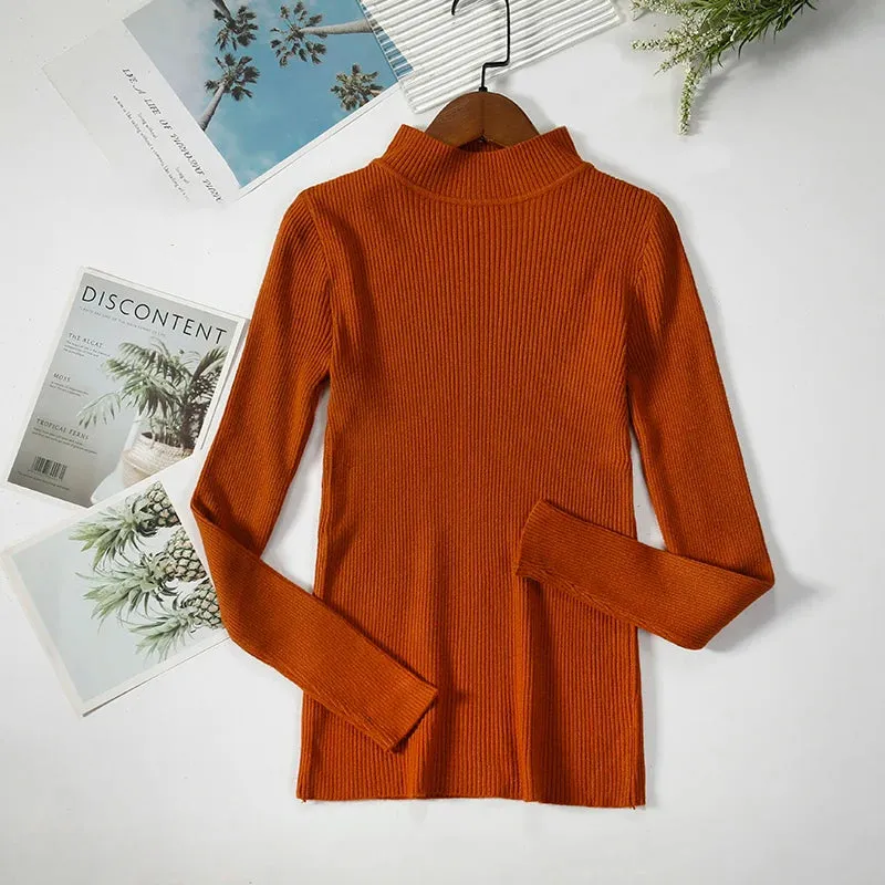 Women's Turtleneck Knitted Cashmere Soft Pullover Sweater