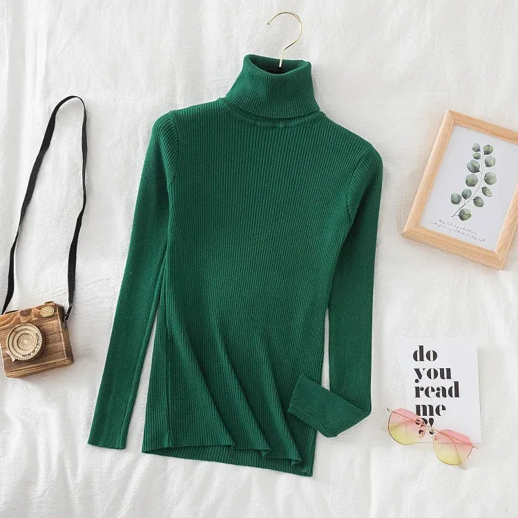 Women's Turtleneck Knitted Cashmere Soft Pullover Sweater