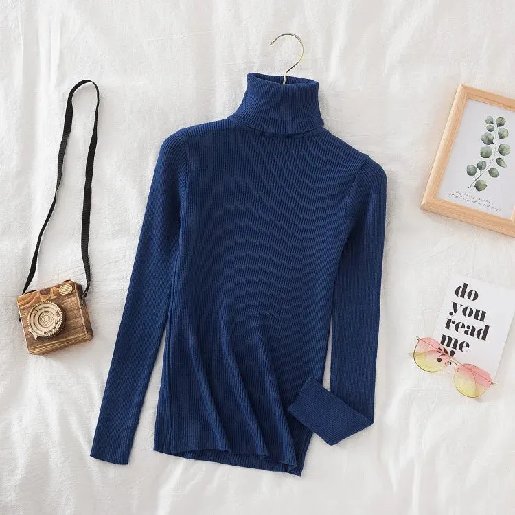 Women's Turtleneck Knitted Cashmere Soft Pullover Sweater
