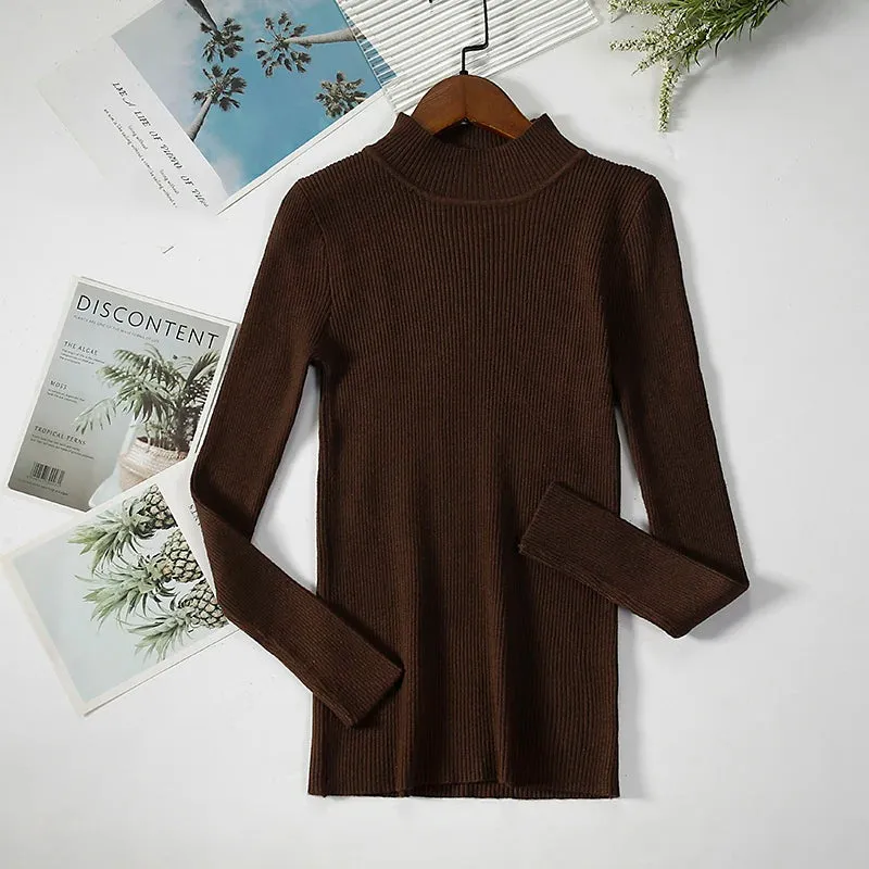 Women's Turtleneck Knitted Cashmere Soft Pullover Sweater