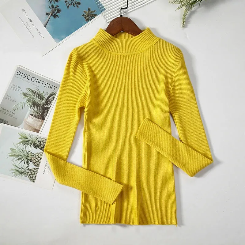 Women's Turtleneck Knitted Cashmere Soft Pullover Sweater