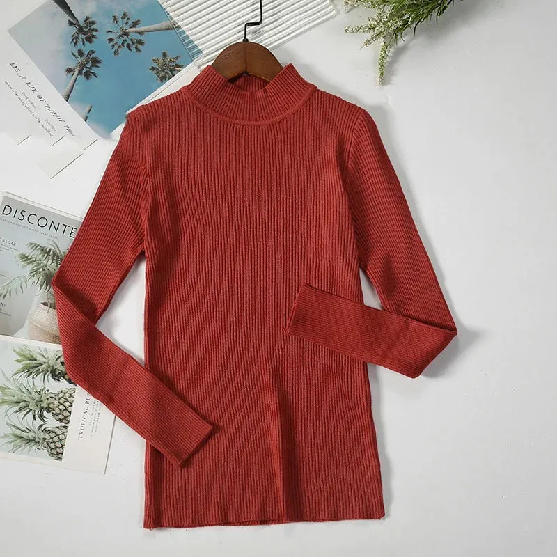 Women's Turtleneck Knitted Cashmere Soft Pullover Sweater