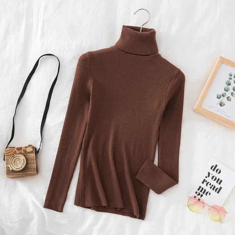 Women's Turtleneck Knitted Cashmere Soft Pullover Sweater