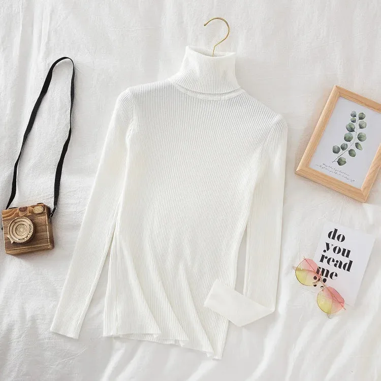 Women's Turtleneck Knitted Cashmere Soft Pullover Sweater